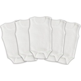 Resim 5' Ribana Bebek Atlet Zıbın Raporlu Çıtçıtlı 100% Pamuk - Ribana Bebek Zıbın , 0-3 Ay Sku: Smg8690010033635 