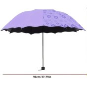 Resim Dashanshop Purple 8 Kaburga Seyahat Şemsiyesi Polyester Taşınabilir Katlanır 