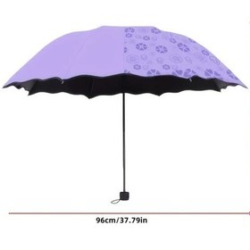 Resim Dashanshop Purple 8 Kaburga Seyahat Şemsiyesi Polyester Taşınabilir Katlanır 