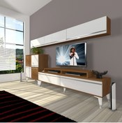 Resim Decoraktiv Ekoflex 8 Mdf Silver Tv Ünitesi Tv Sehpası - Ceviz - Beyaz 