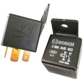 Resim CRN Bosch 0986Ah0453 4 Fişli Mini Role 12 Volt 30 Amper Saplı 