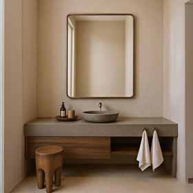 Resim Yumuşak Geçişli Dikdörtgen Duvar Aynası - 76 x 48 Cm / Beyaz / Gün Işığı LED 
