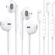 Resim QSSTECH iPhone için 2'li paket kulak içi kulaklık, HiFi Audio Stereo, mikrofon ve ses ayarı ile, iPhone 11/12/13 Mini/14 ProMax/X/XS Max/XR/8/7/7 Plus ile uyumlu 