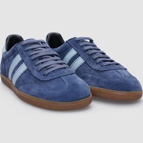 Resim Cabani %100 Hakiki Deri Mavi Süet Bağcıklı Kadın Sneaker Mavi 