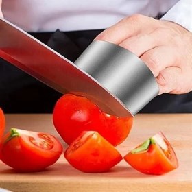 Resim ® 2li Metal Parmak Koruyucu Hızlı ve Güvenli Kesme Paslanmaz Çelik Koruyucu Aparat 