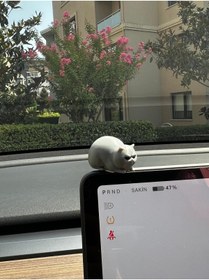 Resim BTELIA Sevimli Gri Kedi Figürlü Dekoratif Aksesuar 