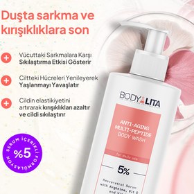 Resim BodyLita Multi-Peptide %5 Serum İçerikli Duş Jeli - 1 Adet Anti-Aging Duş Jeli 