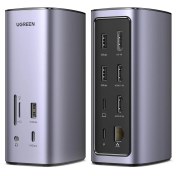 Resim Mena Rise Ugreen Docking Station Triple Display, 12-In-1 USB C MacBook Docking Station With 2 HDMI Dp 8k, 10 Gbps USB C And Usb-A Data, 100W Pd Charging, Ethernet, Audio, Sd Tf Card Reader For Mac Os, Windows 