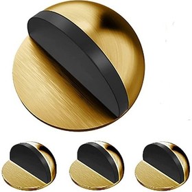 Resim 4'lü Paslanmaz Çelik Kapı Durdurucu, Kendinden Yapışkanlı Kapı Durdurucu 