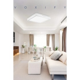 Resim Voxify Kare Tavana Sıfır LED Plofenyer Avize Armatür Banyo Tuvalet Balkon LED Glop Armatürü Beyaz Işık 