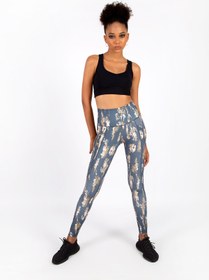 Resim Bellis Activewear Carol Tayt Mavi Baskı Desenli Esnek Toparlayıcı Kumaş - S 