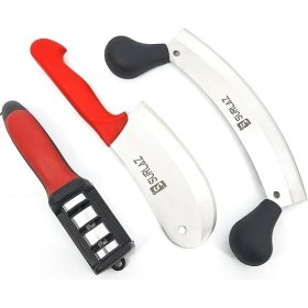 Resim Lidyahan Store Kebap Seti Satır Zırh Kıyma Doğrayıcı Soğan Bıçağı Bileme Aparatı 