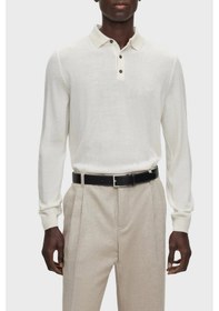 Resim Boss Erkek Polo Yaka Kazak 50476357 131 Ekru Ekru 