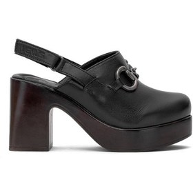 Resim Venüs 2217007y Kadın Hakiki Deri Topuklu Sandalet Siyah Siyah 