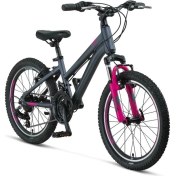 Resim Mosso Wıldfıre L-20-V Kız Çocuk Bisikleti 280H 20 Jant 18 Vites Antrasit Pembe 