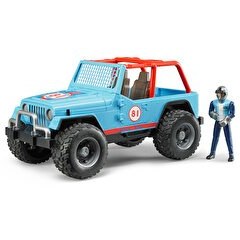 Resim Bruder Jeep Cross Safari̇ Aracı ve Kasklı Pi̇lotu 