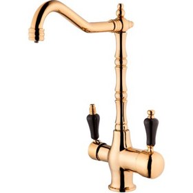 Resim Pemax Water Solutions Arıtma Çıkışlı 3 Yollu Rustik Batarya - Altın 