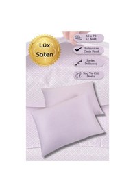 Resim Yastık Kılıfı 2 Li Saten Zarif Dokunuş Baskılı V6 