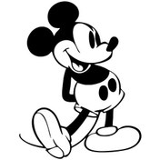 Resim Mickey Ayakta Sticker 10 X 13 Cm 