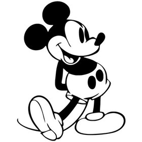 Resim Mickey Ayakta Sticker 10 X 13 Cm 