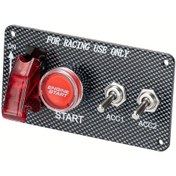 Resim Hightower Red Ateşleme Paneli 12v 4'lü Anahtar Marş Düğmesi Röle Kablolama Seti Led 