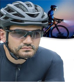 Resim ROCKBROS Polarize 5 Lensli Tactical Bisiklet Gözlüğü / Taktik Gözlük 