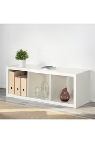 Resim IKEA KALLAX, açık raf ünitesi, beyaz, 42x112 cm 