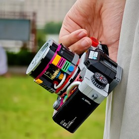 Resim 2D Düz, 1 adet, Vintage Kamera Yapı Blok Modeli Seti, Hediye Toplama Dekorasyonu için Kolleksiyon Parçaları 