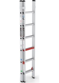 Resim Çağsan TS6040 2x6 Basamaklı Duo İki Parçalı Alüminyum Merdiven 