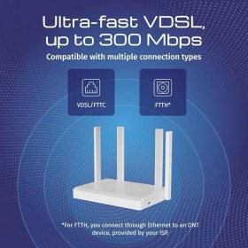 Resim Hopper Dsl AX1800 Wi-Fi Mesh Vdsl2/adsl2+/fiber Ebeveyn Kontrol Modem Vpn Router 4X1GBIT/S Usb3.0 KN-3610 