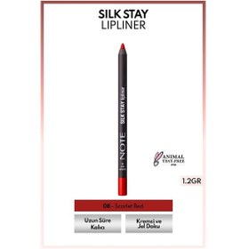 Resim Note Cosmetics Silk Stay Lipliner Suya Dayanıklı İpeksi Dudak Kalemi 08 Scarlet Red 
