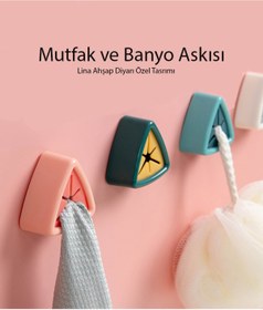 Resim Lina Ahşap Diyarı Mutfak Banyo Havlu Askısı 3 Renk Özel Tasarım 