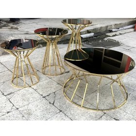 Resim Brc Cadde Zigon-Orta Sehpa Model Metal Transmisyon Çelik Gold Ren 