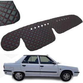 Resim caraks Renault 9 Broadway Göğüs Halısı Siyah-kırmızı Suni Deri 