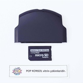 Resim Psp 2000 3000 Uyumlu Kapak Ve Memory Stick Pro Duo Adaptör Mikro Sd Çevirici Psp Slim Kapak 