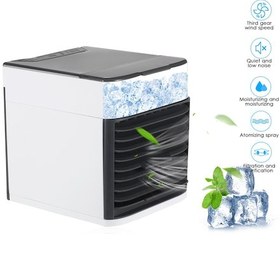 Resim Yaozixa 3 Hızlı Usb Mini Soğutucu Fan - 90 Ayarabilir, Nemlendirici Ve 7 Renkli Led Işıklı, Sessiz Modlu Ev Ofis Dormitoru Kullanıma Uygun 