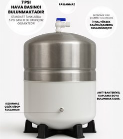 Resim Hanedan 15 Aşama Çelik Tanklı 80 Gpd Membranlı Alkali-mineralli Su Arıtma Cihazı 