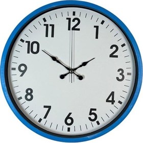 Resim 36 Cm Mavi Dekoratif Duvar Saati Mavi 