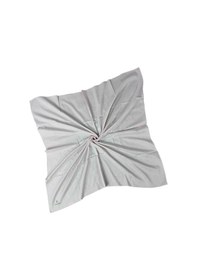 Resim Mim Eşarp Valino Organik Pamuk Düz Renk Eşarp 100x100 Cm - Doğal Ve Nefes Alabilen Kumaş Açık Gri 