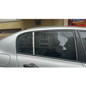 Resim Renault Megane 2 Sedan -hb Uyumlu Kapı Direği Krom Paslanmaz Çelik 2 Parça Cam Direk 