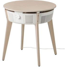 Resim Hava Temizleyicili Sehpa, Meşe Kaplama-beyaz, 54x55 Cm, Gaz Temizleme Filtresiz - 