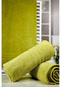 Resim Menderes Home Cotton Collection Bukle Banyo Havlusu Bordürlü Yeşil 