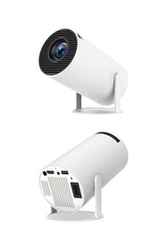 Resim howear HY300 720P Android Wireless Bluetooth Destekli 180 Derece Dönebilen Projeksiyon Cihazı Beyaz 