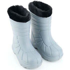 Resim Gezer Erkek Çocuk Kışlık Eva İçi Sıcak Astarlı Rahat Taban Yağmur Bot Çizme Gri 