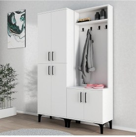 Resim Ferniso Mobilya Portmanto+ayakkabılık Beyaz 