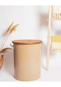 Resim The Mia Prizma Çamaşır Sepeti 54 x 43 x 35 CM Karamel 