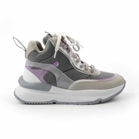 Resim Bambi Gri Lila Kadın Sneaker K01991116067 
