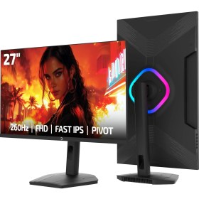 Resim Gamepower Lunis L60 27'' 260Hz 0.5ms Fast IPS Fhd Rgb Pivot Gaming Monitör (Sıfır Ölü Piksel Garantili) 