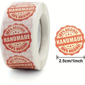 Resim 500 adet/rulo El Yapımı Sevgiyle Sticker Kek Hediye Paketi Süsleme Etiketi Teşekkür Sticker Hediye Sticker 