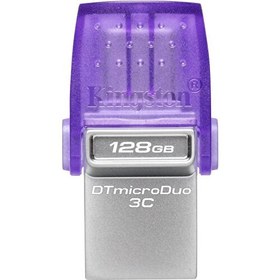 Resim Kingston 128GB DTDUO3CG3/128 DataTraveler microDuo 3C 200MB-s dual USB-A + USB-C Flash Bellek 